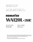 Komatsu WA120L-3MC Wheel Loader Service Repair Manual - 54104 and up