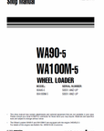 Komatsu WA90-5 and WA100M-5 workshop manual.