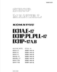 Komatsu D31A-17 D31E-17 D31P-17 Bulldozer Service Manual