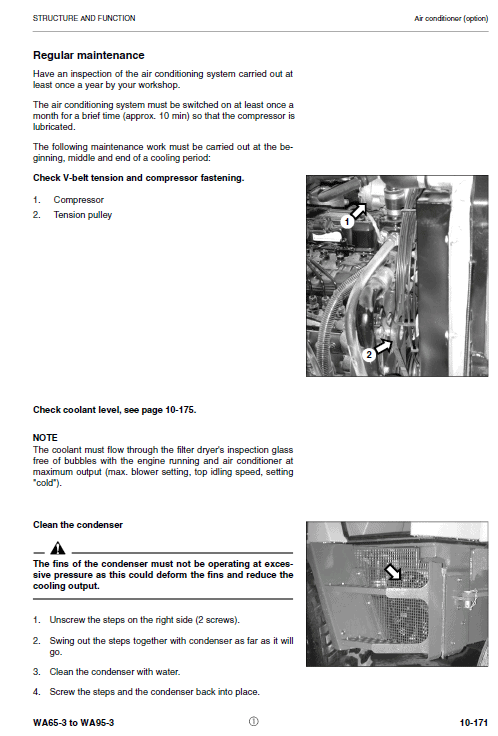 Komatsu WA65-3, WA65-3 Parallel Lift, WA75-3, WA85-3, WA90-3, WA95-3 Wheel Loader Workshop Service Repair Manual