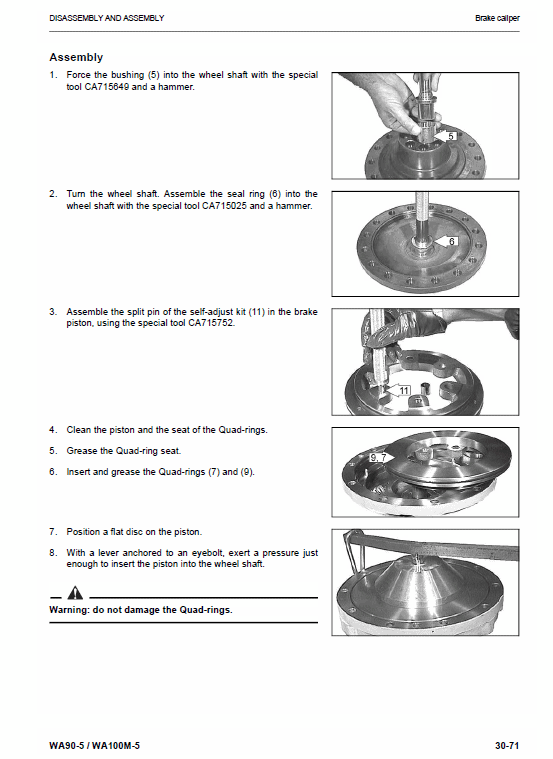 Komatsu WA90-5, WA100M-5 Wheel Loader Service Repair Workshop Manual (SN: 50051 and up)