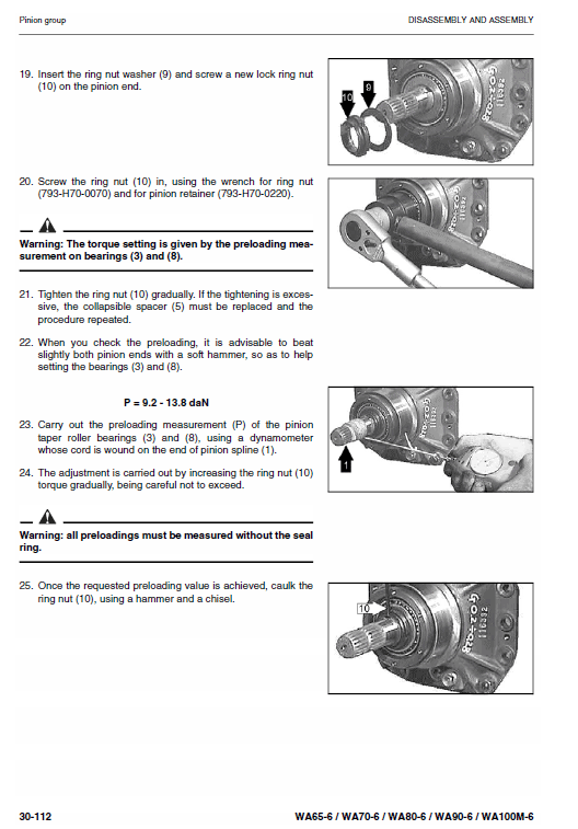 Komatsu WA65-6, WA70-6, WA80-6, WA90-6, WA100M-6 Wheel Loader Service Repair Manual - H60051 and up, H00051 and up