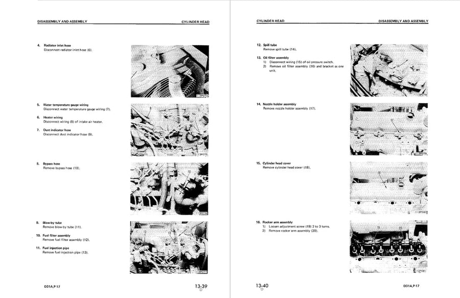 Komatsu D31A-17 D31E-17 D31P-17 Bulldozer Service Manual