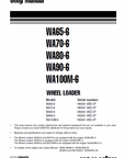 Komatsu WA65-6, WA70-6, WA80-6, WA90-6, WA100M-6 Loader Service Manual