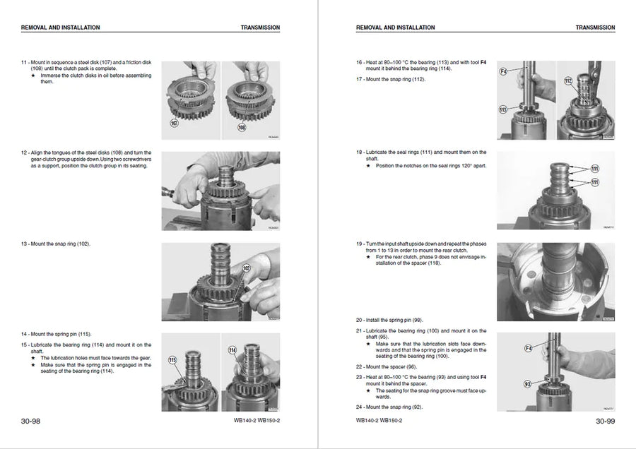 Komatsu WB140-2 and WB150-2 Backhoe Loader Service Manual