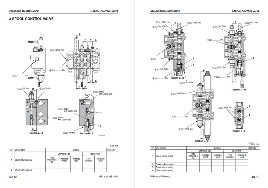 Komatsu WB140-2 and WB150-2 Backhoe Loader Service Manual